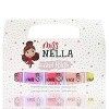 Miss Nella Paillettes Roses- Set de 3 vernis à ongles peel off, sans odeur, sans eau et sauf pour les enfants - Tickle Me Pin