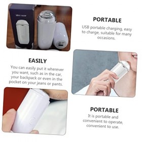 FOMIYES Rasoir Rechargeable Tondeuse À Barbe Tondeuse À Barbe Électrique Portable Rasoir À Barbe Hommes Tondeuses À Barbe Cor