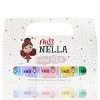 Miss Nella Paillettes Roses- Set de 3 vernis à ongles peel off, sans odeur, sans eau et sauf pour les enfants - Tickle Me Pin