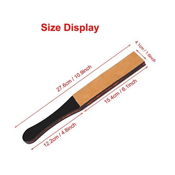 Cuir Strop pour rasoir droit, planche à aiguiser pour rasoir manuel, double taille, cuir, cuir, taille-crayon/ceinture de séc