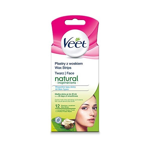 Veet Lot de 20 bandes de cire froide visage