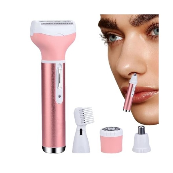 Rasoirs corporels, Rasoir électrique pour cheveux pour femme, Tondeuse à cheveux 4 en 1, rasoir électrique pour femme pour le