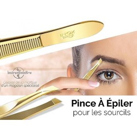 Pince à épiler Solingen - En acier inoxydable - Fabriquée en Allemagne - Pour lentretien du visage - Pour les poils les plus