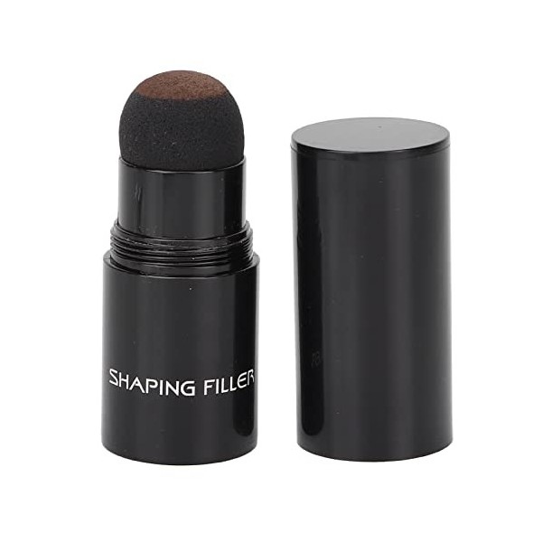 Poudre de Barbe épaississante Poudre de Maquillage de Barbe Efficace Longue Durée avec Brosse contre la Perte de Cheveux Noi