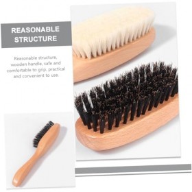 FOMIYES Brosse En Bois Brosse À Barbe Avec Manche En Bois Brosse De Toilettage À Barbe Avec Manche En Bois Poils Brosse À Bar
