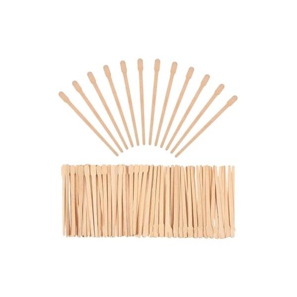 Beavorty 1000 Pièces Spatule Abaisse-Langue Bâtons De Cire Applicateurs De Cire En Bois Bâtons Applicateurs De Cire Bâtons De