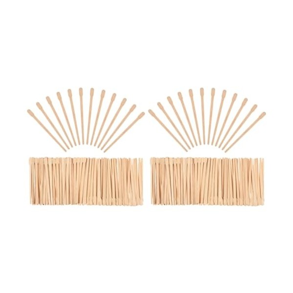 Beavorty 1000 Pièces Spatule Abaisse-Langue Bâtons De Cire Applicateurs De Cire En Bois Bâtons Applicateurs De Cire Bâtons De