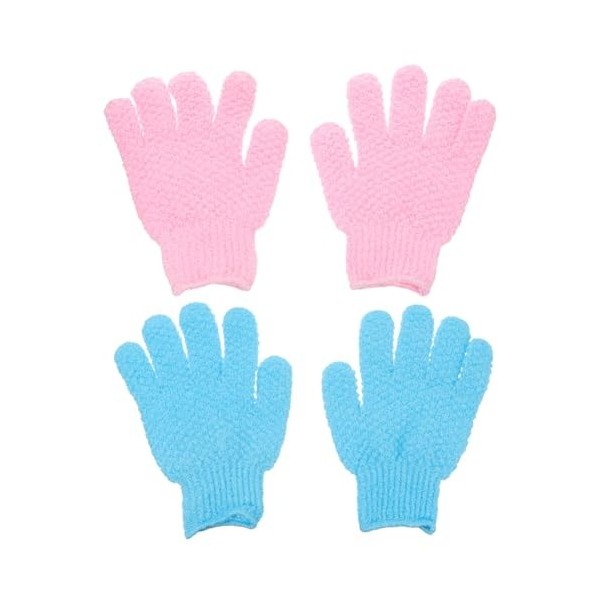 FOMIYES 4 Paires De Gants De Gommage Pour Le Bain Outils De Nettoyage Gants Pour Le Nettoyage Épurateur De Bain Gants De Mass