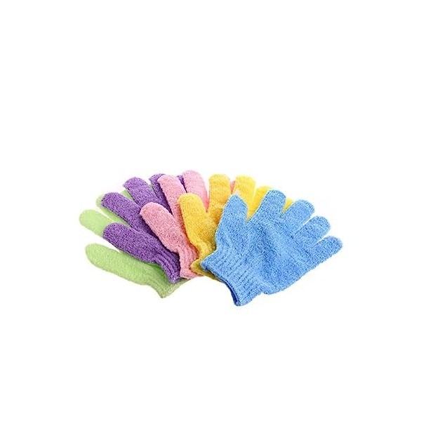 FRCOLOR Lot de 8 paires de brosses à récurer pour le bain - Éponge de lavage pour le corps - Gant exfoliant - Serviette exfol