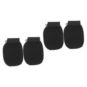 FRCOLOR Lot de 4 gants exfoliants pour le corps, gants de nettoyage, gants de massage, gants exfoliants, gants de douche, gan