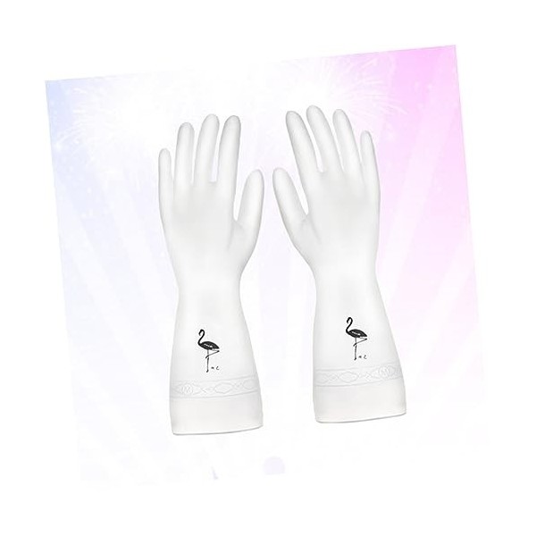 Healifty 3 Pièces Gants En Latex Gants De Lavage Gants De Nettoyage De Verre Gant DEssuyage En Caoutchouc Gants De Protectio