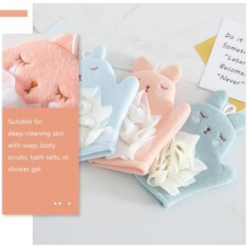 WOFASHPURET 3 Pièces Gants De Bain Lapin Gants De Gommage Sable Hors Gant Corps Gommage Éponge De Bain Éponges Gants De Toile