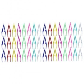 FRCOLOR 48 Pcs Pince à épiler Jetable Pince à Cils Précision Pince à Cils Boîte de Maquillage Outils de Beauté Pince à Sourci