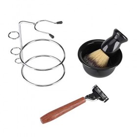 Cheveux de blaireau de qualité supérieure, nettoyage facile après le rasage, produisant la mousse la plus riche, ensemble de 