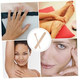 minkissy 200 Pièces De Cire Bâtons De Cire Bandes De Cire Épilation Visage Boue Spatule Crème Cuillère Bâtons De Popsicle Pou