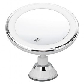 Miroir Rotatif Grossissant 10x avec Trois Lumières pour Un Maquillage détaillé, Le Port des Lentilles de Contact et Une Pince