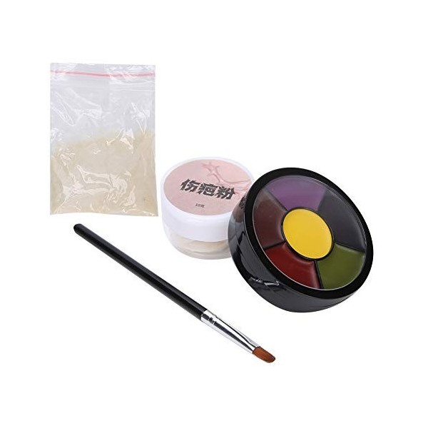 Cire de Cicatrice, Mastic de Maquillage dHalloween Vif Réutilisable élastique Doux et Pratique Poudre de Fausses Cicatrices 