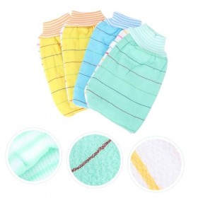 minkissy 1 Paquet 4 Pièces Gants De Spa Gant De Gommage Du Corps Gant De Nettoyage De Douche Gant De Douche Serviette De Nett