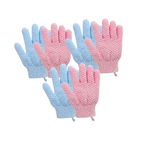 FOMIYES 12 Pièces Gants De Bain À Cinq Doigts Gant Exfoliant Pour Le Corps Gant Exfoliant Corps Pour Exfoliation Éponge Gants