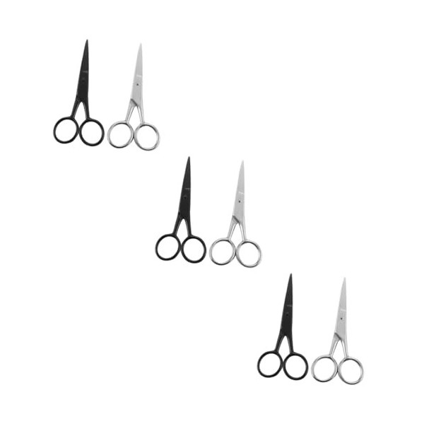 minkissy Tondeuse À Barbe En Acier Inoxydable 4 Pièces Coupe-Poils Du Visage Ciseaux Amincissants Cisaillement Des Poils Du N