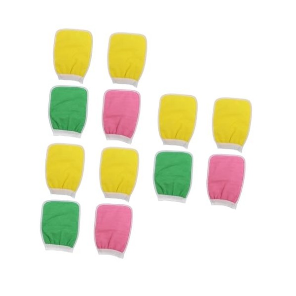 FRCOLOR Lot de 12 gants de massage en loofah pour le bain - Gant exfoliant pour la peau - Double face - Gant exfoliant pour l