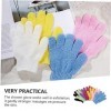 FRCOLOR Lot de 7 gants de nettoyage pour le bain - Brosse exfoliante pour le corps - Gants de bain exfoliants - Outil pour le