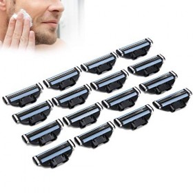 Mach 3 Lames Rasoir, ANGGREK Rasoir Homme 16 Pcs Manuel Professionnel Barber Barbe Rasoir Lame Mach 3 Lames Recharges