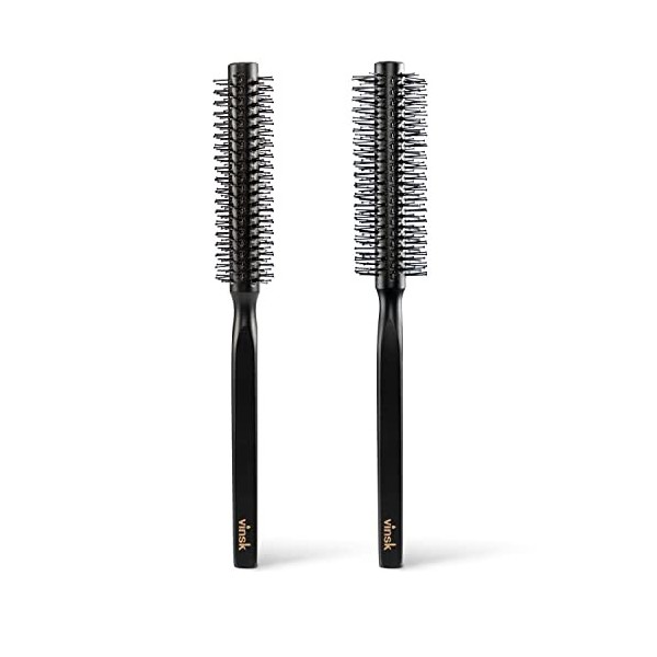 vinsk® Brosse à Barbe S | Brosse ronde pour barbe et cheveux | Brosse à cheveux petite et ronde avec 152 poils | Brosse à bar