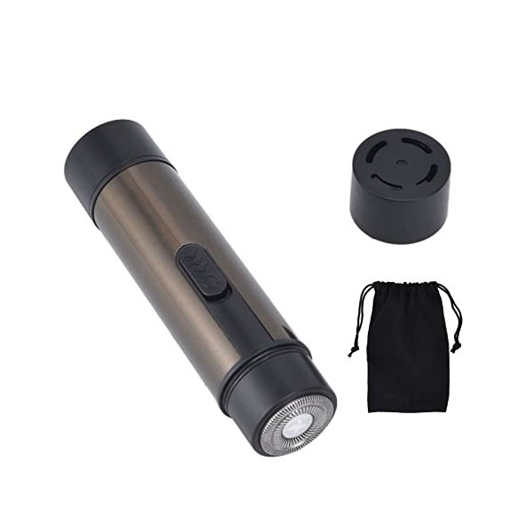 Rasoir électrique Portable, Mini Rasoir Puissant, épilateur Multifonction à Faible Bruit pour Hommes et Femmes Gris brossé 