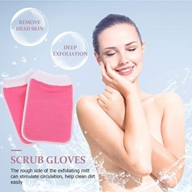 minkissy 4 Pièces Gants De Bain Gant Exfoliant Serviettes De Bain Gant Exfoliant Gommage Serviettes Pour Le Corps Gommage Exf