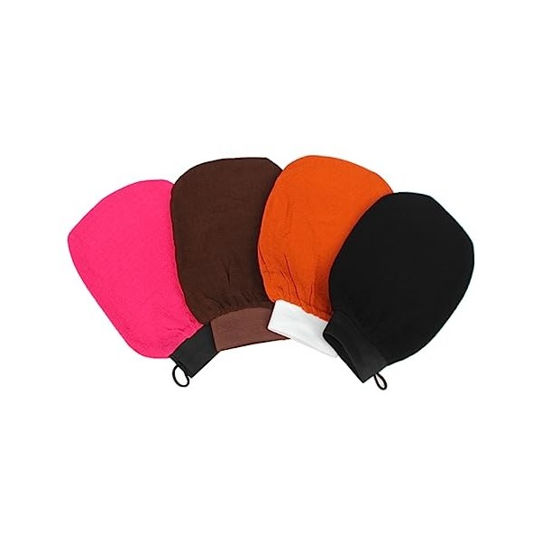 FRCOLOR Lot de 4 gants de nettoyage pour le nettoyage - Pour le nettoyage - Pour le corps - Pour femme - Gant de douche - Cou