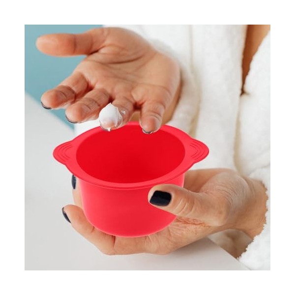 Beaupretty Bol De Cire En Silicone Pour Lépilation Remplacement Du Revêtement De Cire En Silicone Avec Bâtons Dagitation Po