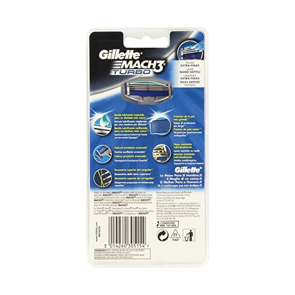 Gillette Mach3 Turbo Rasoir Homme