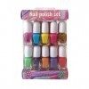 Tri-Coastal Set Smalitni Coloré Kid Friendly, Mini Nail Polish Colelction, 1 paquet de 10 petites couleurs assorties