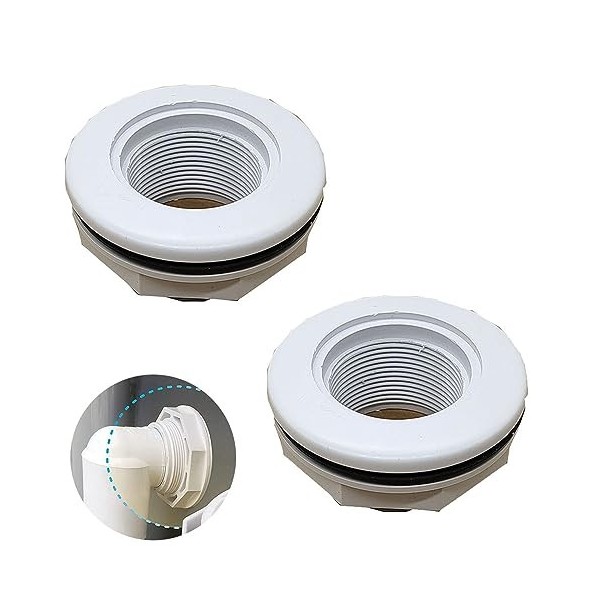 Lot de 2 connecteurs de tuyau de piscine de 3,8 cm pour piscine SP1023 - Raccord dentrée de retour sans fuite - Bouchon de b