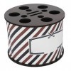 Boîte de Rangement Ronde Vintage pour Ciseaux, Support en Bois de Grande capacité pour Outils de Coiffure avec Design Antidér