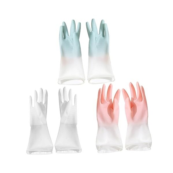 Healeved 1 Ensemble 3 Paires De Gants De Vaisselle Gants De Ménage Gants De Cuisine Gants De Ménage