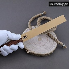 Pur cuir de vache double face poignée en bois pour aiguiser tous types de lames et rasoirs. Pour tous.