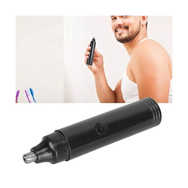 Tondeuse à cheveux pour oreilles et nez, rechargeable sans fil, entièrement automatique, batterie au lithium intégrée, gratto