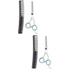 FOMIYES 4 Pcs Ciseaux De Barbier Et Peigne Ciseaux De Coiffeur Ciseaux De Coupe De Cheveux Ciseaux De Coiffure Ciseaux De Cou