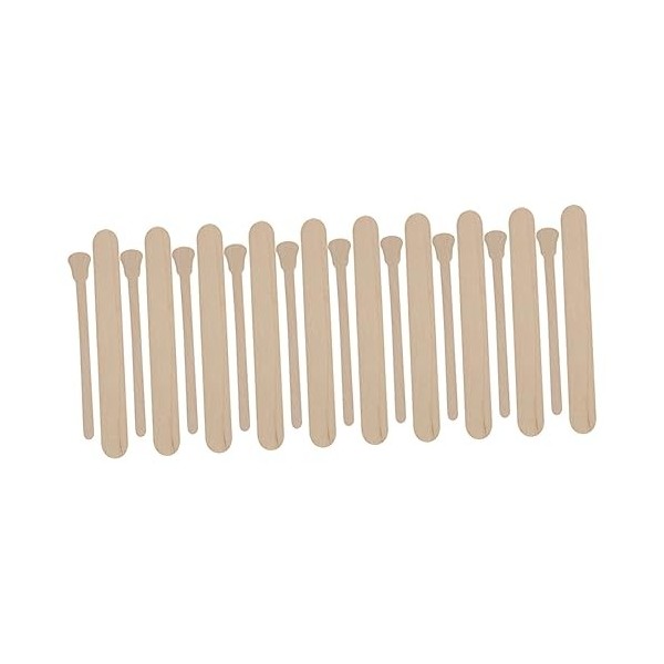 Amosfun 100 Pièces Kit De Bâtons En Bois Ciré De Limpieza De Oidos Applicateur De Crème Outil De Désherbage Kit DÉpilation D