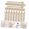 Amosfun 100 Pièces Kit De Bâtons En Bois Ciré De Limpieza De Oidos Applicateur De Crème Outil De Désherbage Kit DÉpilation D