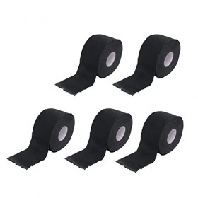 Bandes de Cou en Papier Extensibles, Bandes de Cou de Barbier Noires, Faciles à Coller, Jetables pour Salon de beauté