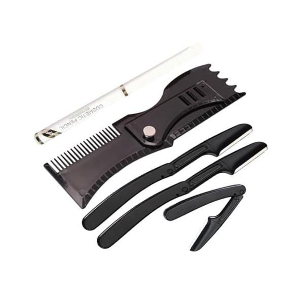 POPETPOP 1 Ensemble Kit De Coiffure De Barbe Outil De Toilettage De Barbe Shaper De Barbe Pochoir De Barbe Remplissage De Cra