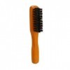 Brosse de Coiffage de Barbe, Manche en Bois Portable, Outil de Nettoyage de Moustache de Cheveux Cassés pour Hommes et Femmes