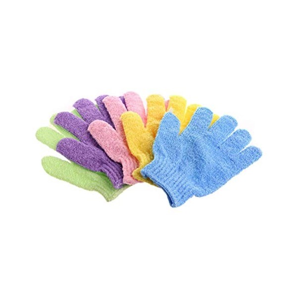 4 paires de gants exfoliants pour le bain Ultnice, pour le gommage du corps