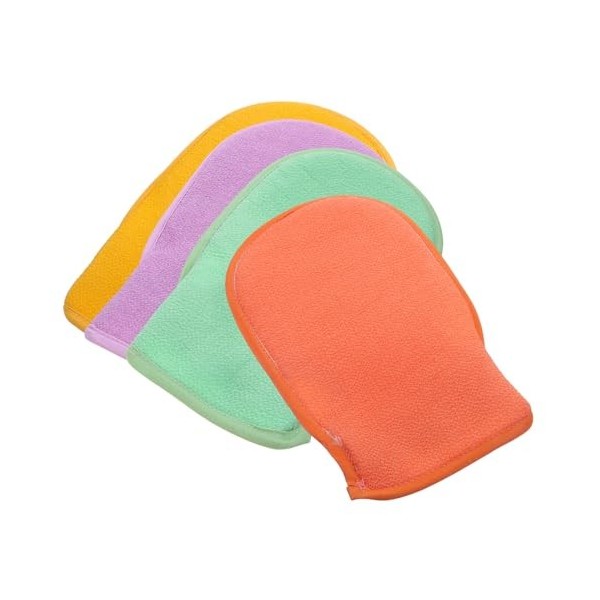 POPETPOP 4 Pièces Gants Gant Exfoliant Pour Douche Corporelle Épurateur De Pieds Exfoliant Gant Douche Exfoliant Épurateur Ma