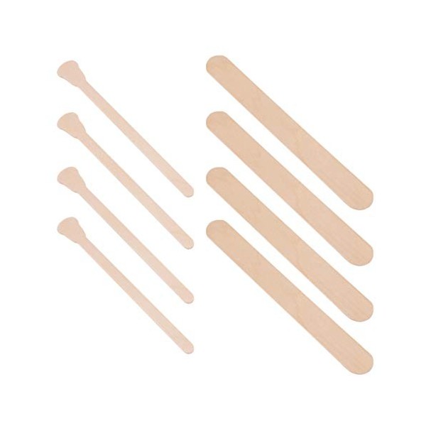 FOMIYES 200 Pièces De Cire Bâtons De Cire En Bois Bandes DÉpilation À Sourcils Spatule De Cire Pour Sourcils Bandes DÉpilat