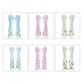 Mobestech 2 Paires De Gants Imperméables En Pvc Gants Épais Accessoires De Cuisine Gants De Vaisselle Fournitures De Fête Pro