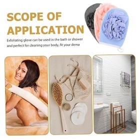 minkissy 3 Pièces Gants De Bain Le Gant Ove Gants De Douche Exfoliants Gants DÉpuration Exfoliant Épurateur Douche Gant De G